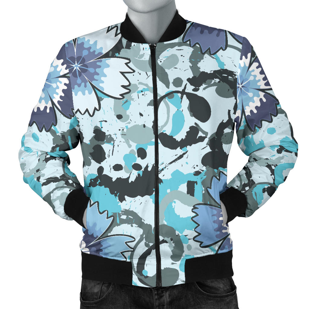 Carnations Pattern Print Design CN04 Men Bomber Jacket