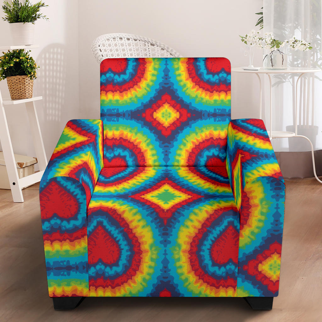 Tie Dye Heart shape Armchair Slipcover