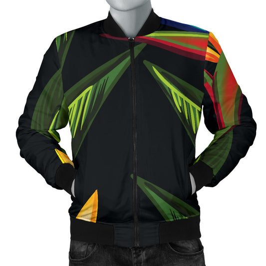 Bird Of Paradise Pattern Print Design BOP012 Men Bomber Jacket