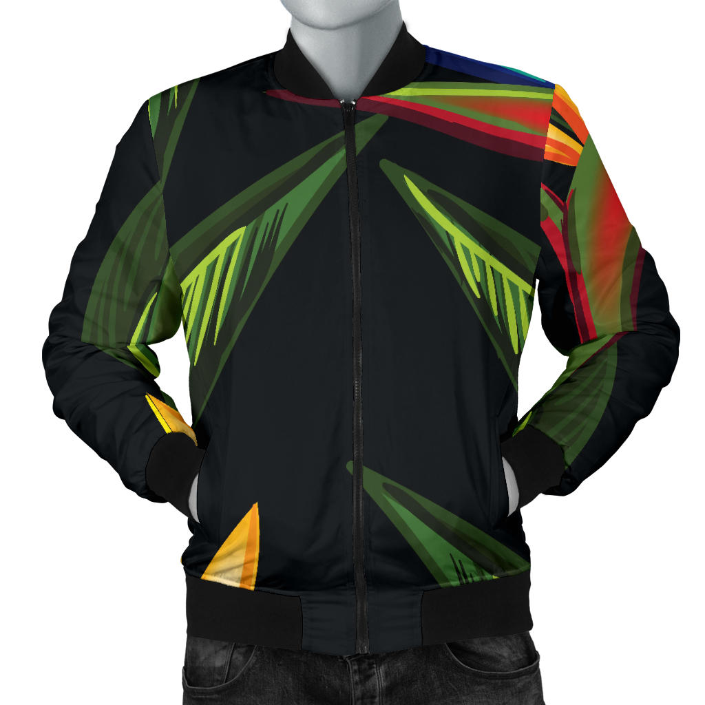 Bird Of Paradise Pattern Print Design BOP012 Men Bomber Jacket