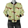 Beagle Pattern Print Design 07 Women's Bomber Jacket