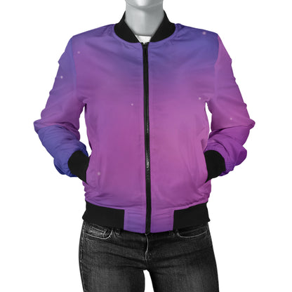 Nebula Pattern Print Design A05 Women's Bomber Jacket