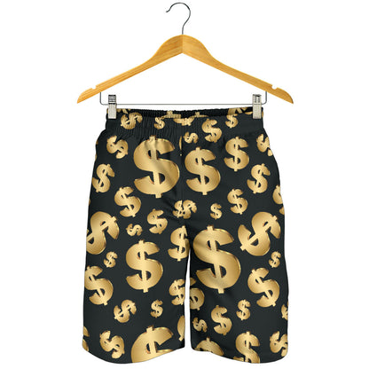 Dollar Pattern Print Design DO04 Mens Shorts