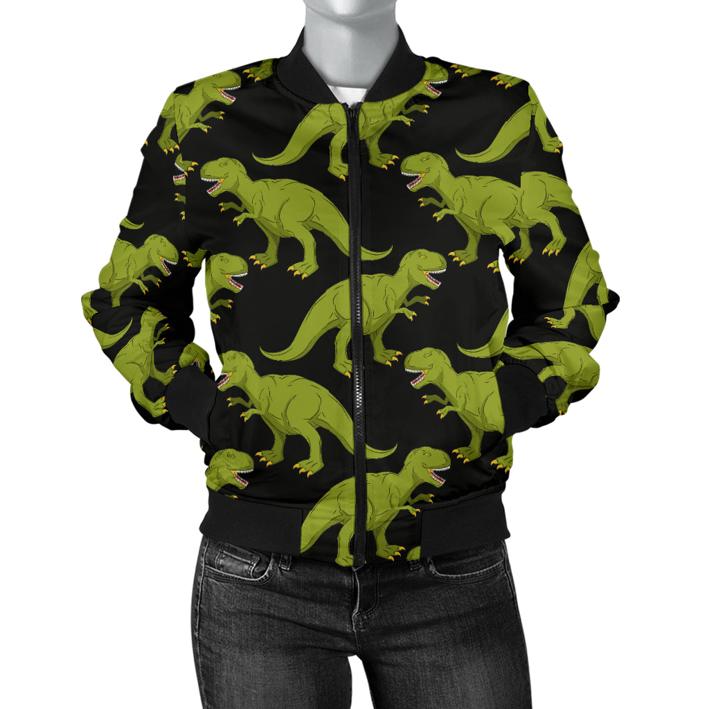 T Rex Pattern Print Design A02 Women's Bomber Jacket