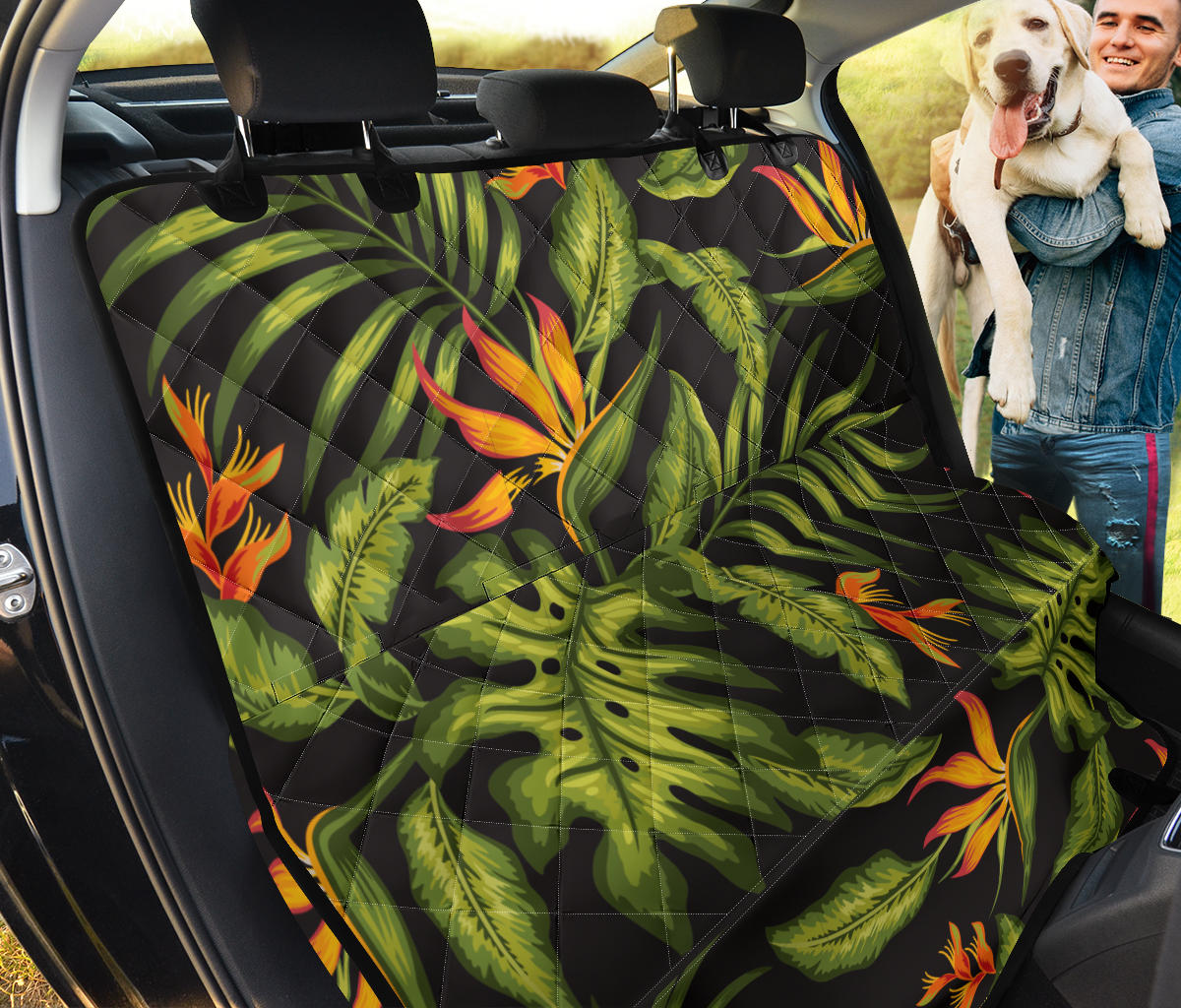 Bird Of Paradise Pattern Print Design BOP013 Rear Dog  Seat Cover