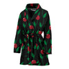 Cranberry Pattern Print Design CB01 Women Bathrobe