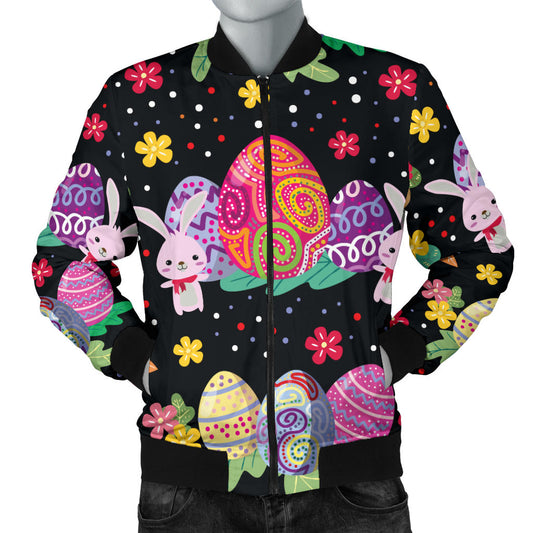 Easter Eggs Pattern Print Design RB06 Men Bomber Jacket
