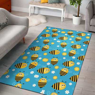 Bee Pattern Print Design BEE06 Area Rugs