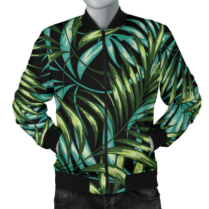 Tropical Flower Pattern Print Design TF08 Men Bomber Jacket
