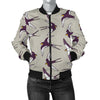 Swallow Bird Pattern Print Design 03 Women's Bomber Jacket