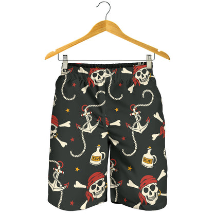 Pirate Pattern Print Design A02 Mens Shorts