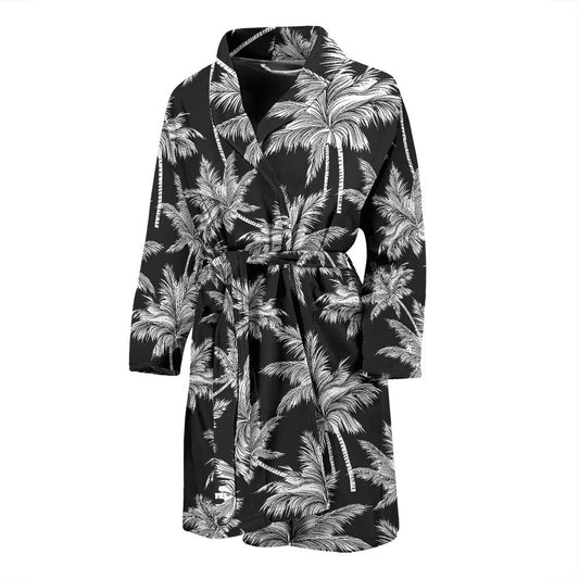 Palm Tree Pattern Print Design PT03 Men Bathrobe