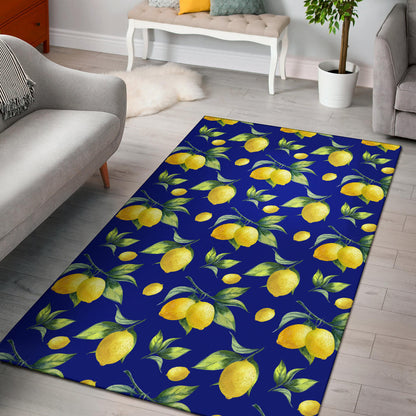 Lemon Pattern Print Design LM06 Area Rugs