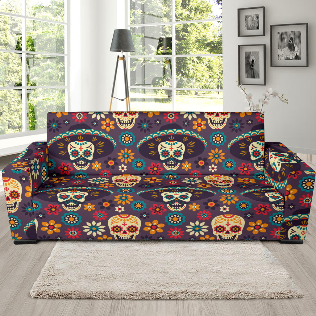 sugar skull Maxican Pattern Sofa Slipcover