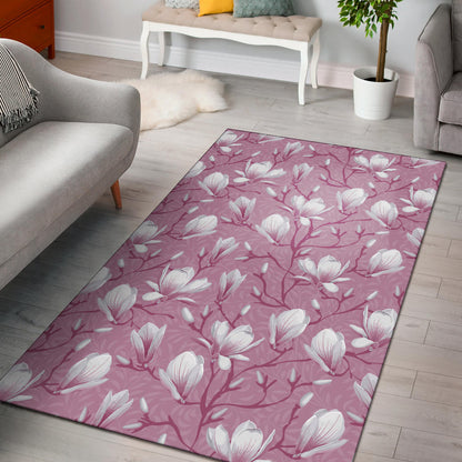 Magnolia Pattern Print Design MAG05 Area Rugs