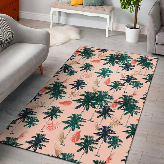 Palm Tree Pattern Print Design PT014 Area Rugs