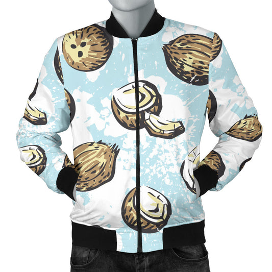 Coconut Pattern Print Design CN01 Men Bomber Jacket