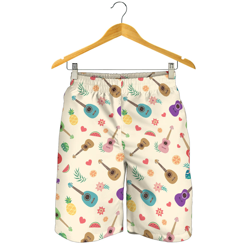 Ukulele Pattern Print Design 01 Mens Shorts