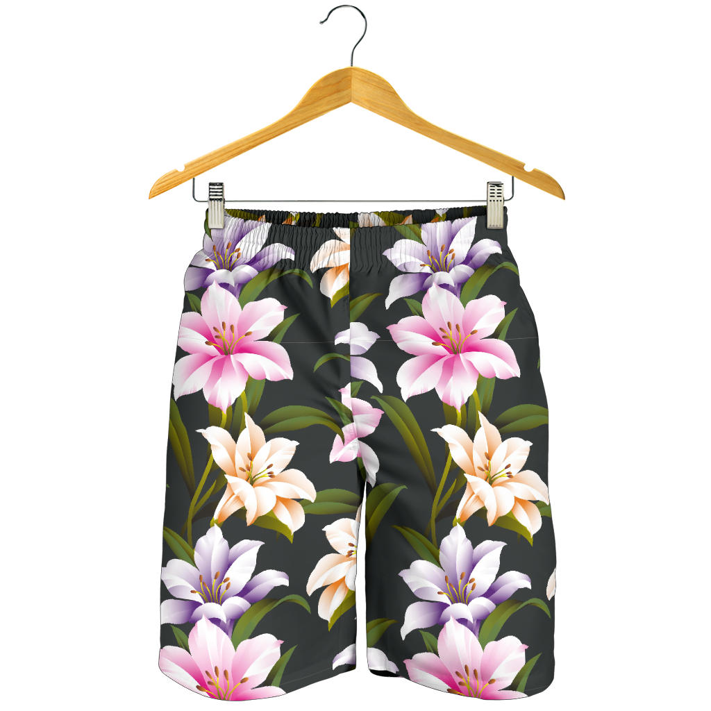 Lily Pattern Print Design LY01 Mens Shorts