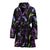 Lavender Pattern Print Design LV07 Women Bathrobe