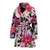 Lily Pattern Print Design LY017 Women Bathrobe