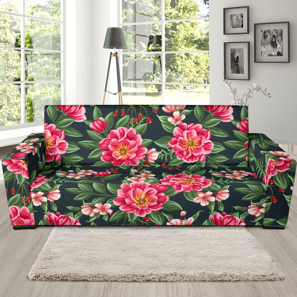 Summer Floral Pattern Print Design SF06 Sofa Slipcover