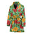 Dahlia Pattern Print Design DH011 Women Bathrobe