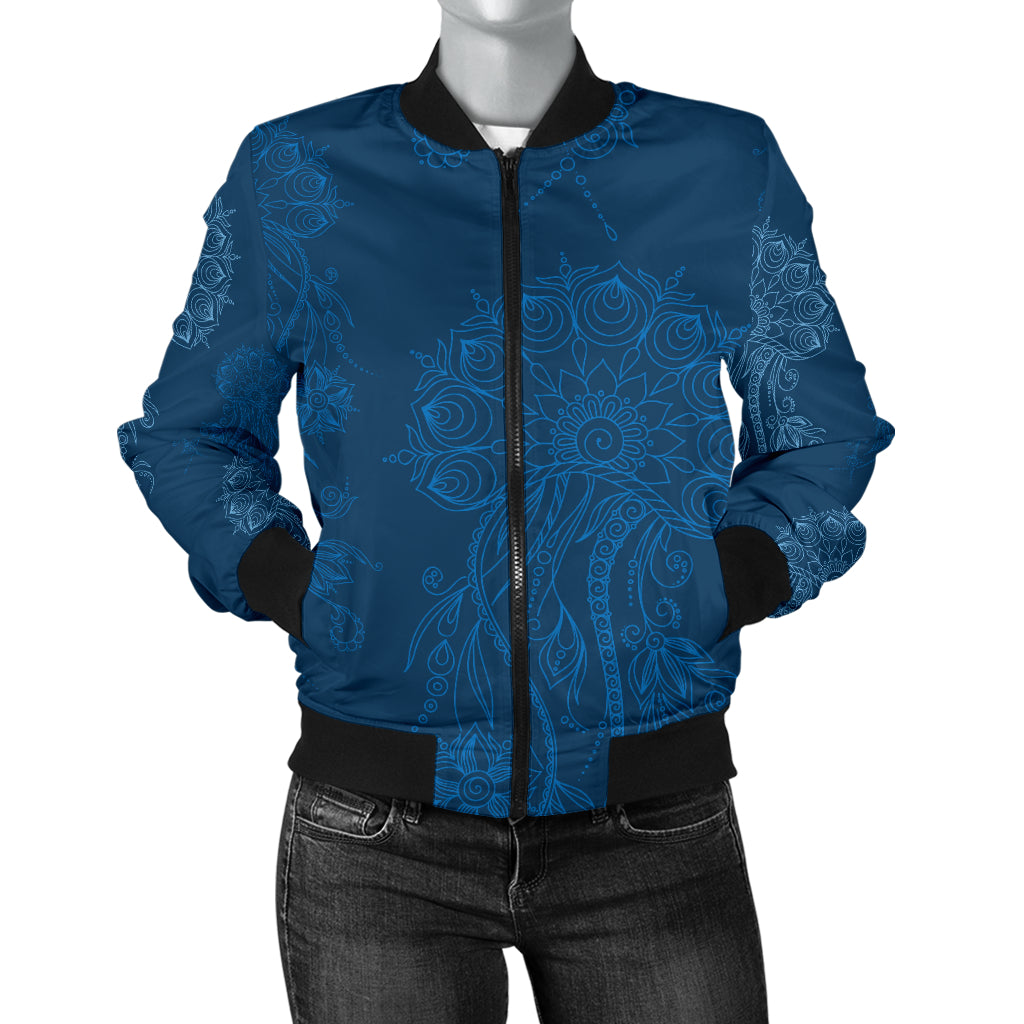 Jellyfish Pattern Print Design 01 Women's Bomber Jacket