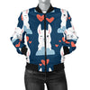 Alpaca Love Pattern Print Design 05 Women's Bomber Jacket
