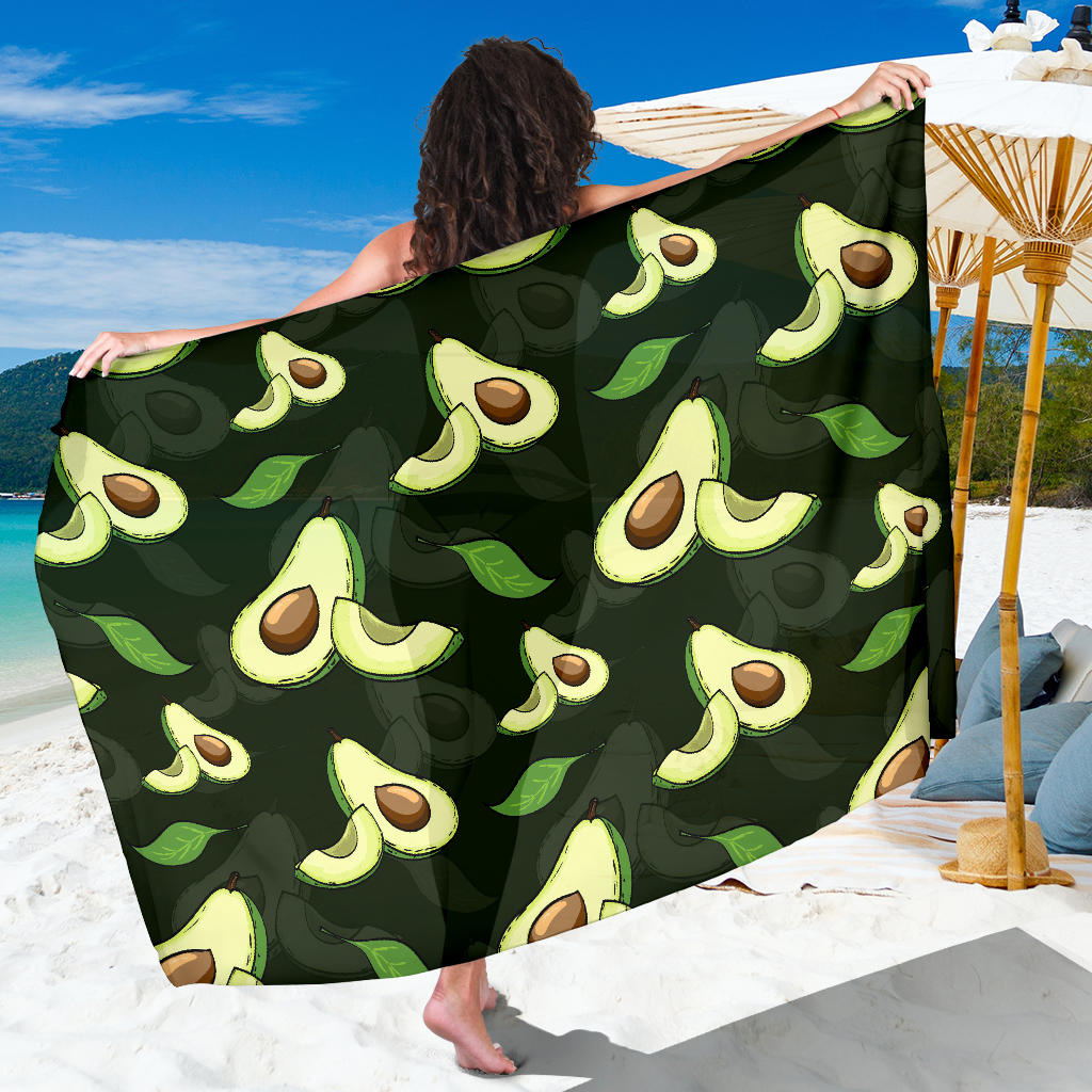 Avocado Pattern Print Design AC07 Sarong Pareo Wrap