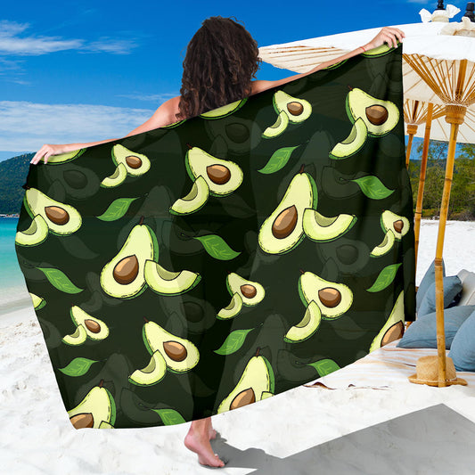 Avocado Pattern Print Design AC07 Sarong Pareo Wrap