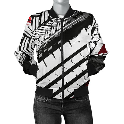 Racing Pattern Print Design A03 Women's Bomber Jacket