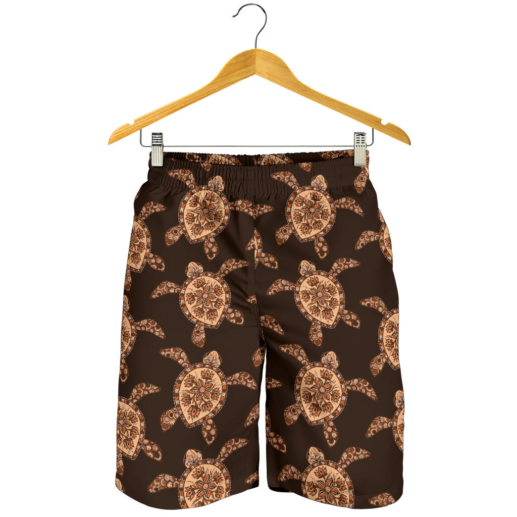 Tribal Sea Turtle Pattern Print Design T09 Mens Shorts