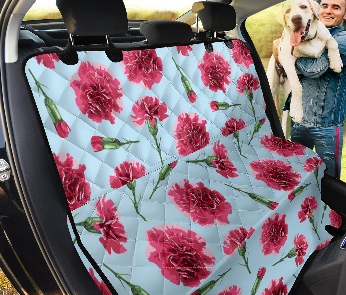 Carnations Pattern Print Design CN01 Rear Dog  Seat Cover
