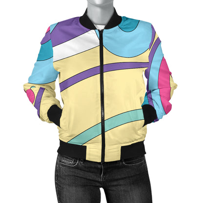 Funky Retro Pattern Print Design A01 Women's Bomber Jacket