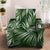 White Green Tropical Palm Leaves Armchair Slipcover