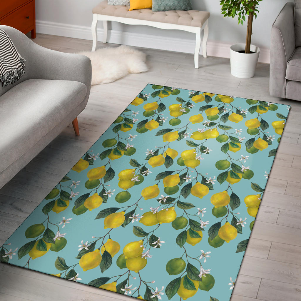 Lemon Pattern Print Design LM05 Area Rugs – JorJune
