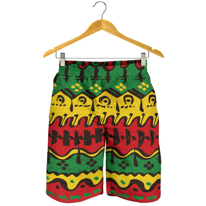 Rasta Pattern Print Design A01 Mens Shorts