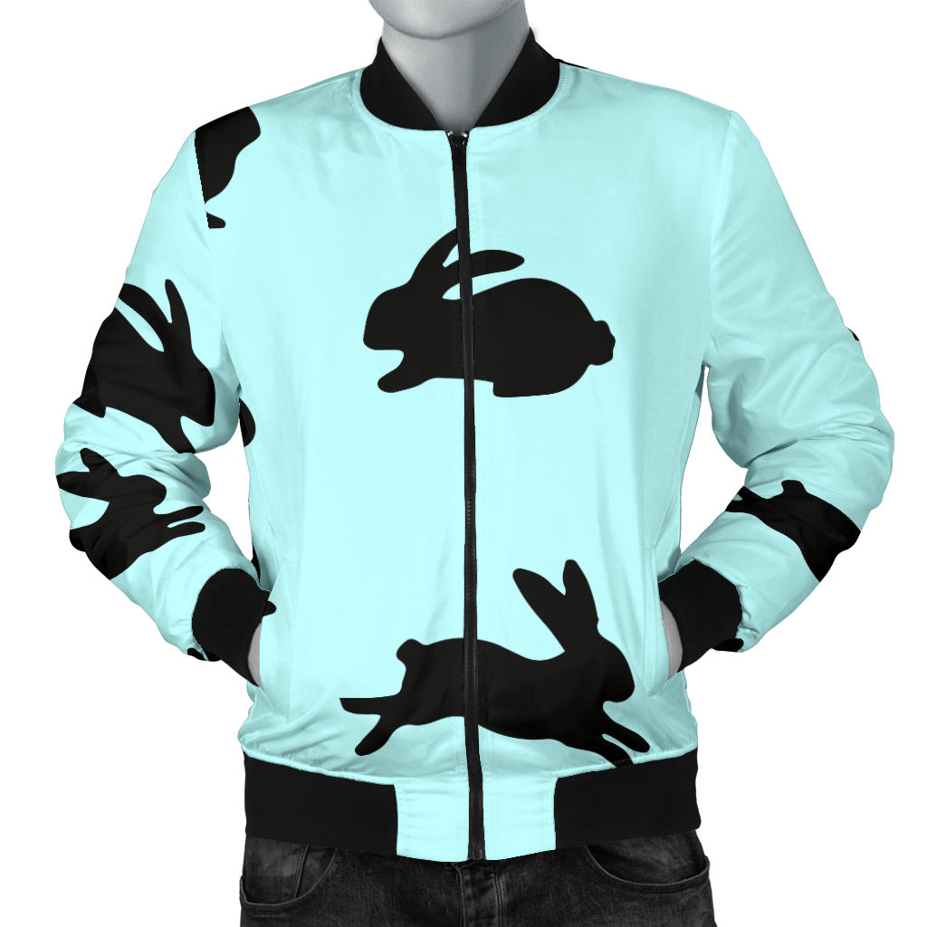 Rabbit Pattern Print Design RB010 Men Bomber Jacket