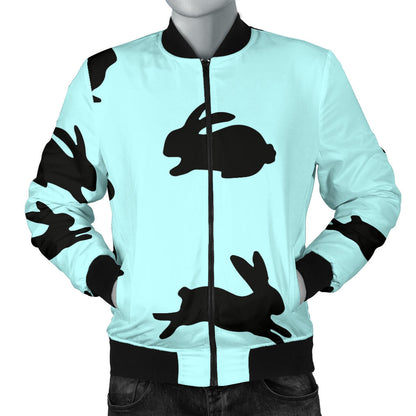 Rabbit Pattern Print Design RB010 Men Bomber Jacket