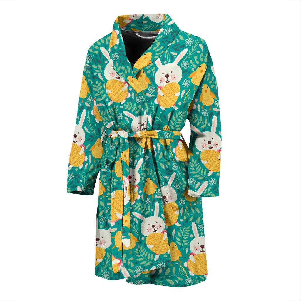 Easter Eggs Pattern Print Design RB02 Men Bathrobe