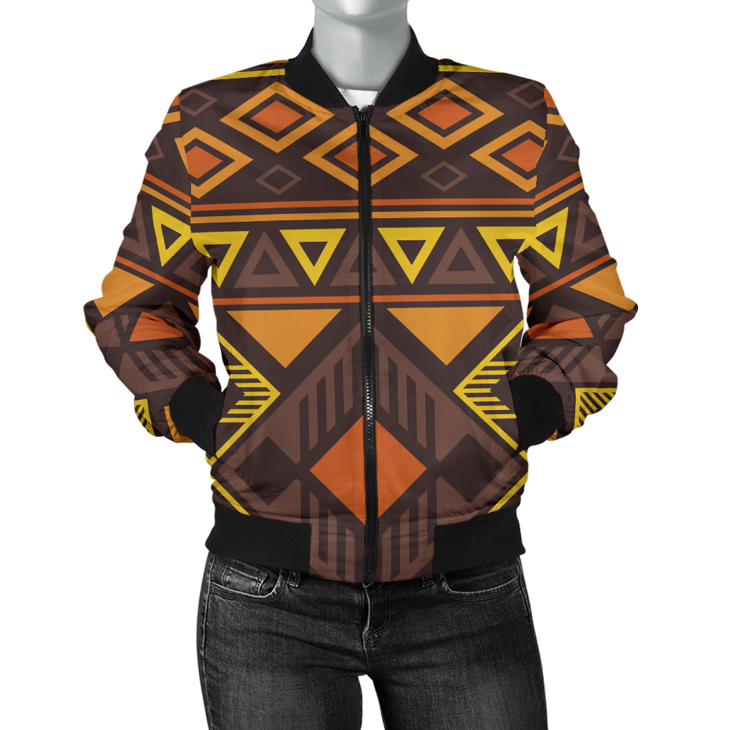 Navajo Pattern Print Design A06 Women's Bomber Jacket