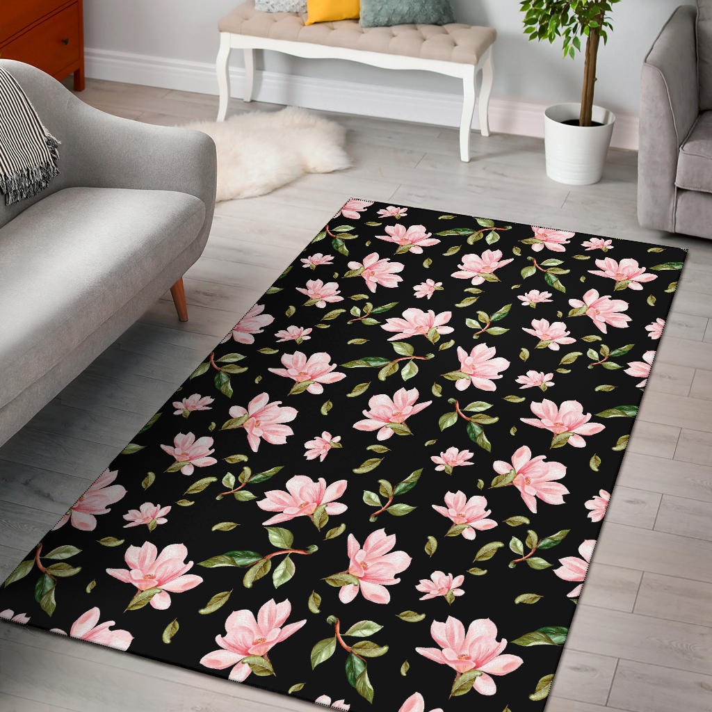 Magnolia Pattern Print Design MAG01 Area Rugs