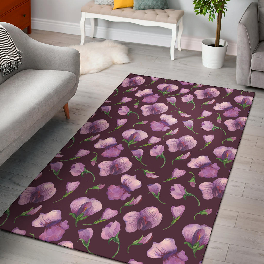 Peony Pattern Print Design PE010 Area Rugs