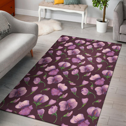 Peony Pattern Print Design PE010 Area Rugs