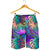 Neon Flower Tropical Palm Leaves Mens Shorts