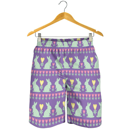 Rabbit Pattern Print Design RB01 Mens Shorts