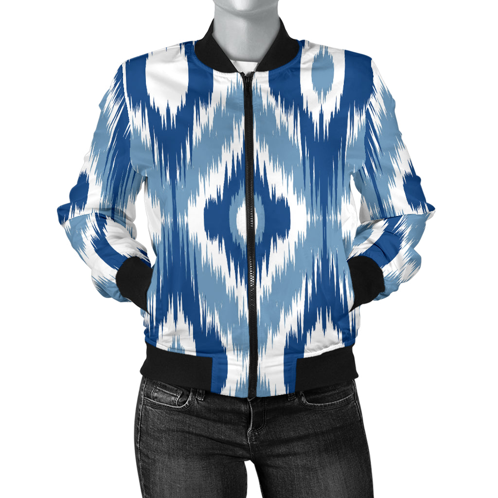 Ikat Pattern Print Design 03 Women's Bomber Jacket