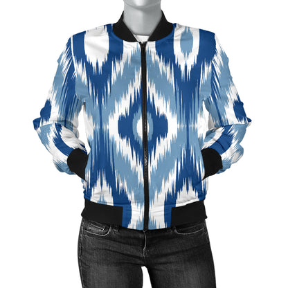 Ikat Pattern Print Design 03 Women's Bomber Jacket