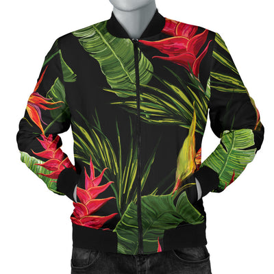 Bird Of Paradise Pattern Print Design BOP010 Men Bomber Jacket